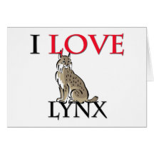 Amo el lince felicitación