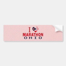 Amo el maratón, Ohio Etiqueta De Parachoque