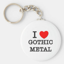 Amo el metal gótico llaveros personalizados
