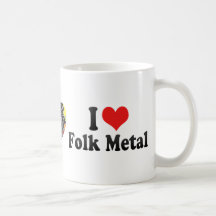Amo el metal popular tazas de café
