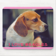 Amo el mousepad de los beagles alfombrilla de raton