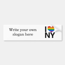AMO EL ORGULLO DE NUEVA YORK ETIQUETA DE PARACHOQUE