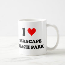 Amo el parque California de la playa del paisaje m Tazas
