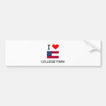 Amo el PARQUE Georgia de la UNIVERSIDAD Etiqueta De Parachoque