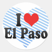 Amo El Paso Etiquetas Redondas
