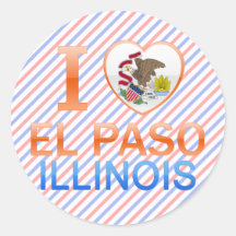 Amo El Paso, IL Etiqueta Redonda