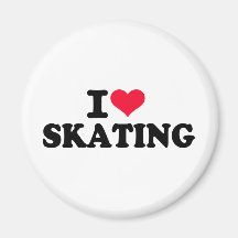 Amo el patinar imán para frigorífico