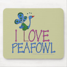 Amo el Peafowl Tapetes De Ratones