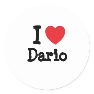 Amo el personalizado del corazón de Mario personal Etiquetas