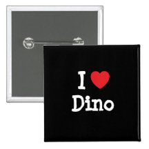 Amo el personalizado del corazón de Dino personali Pin