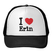 Amo el personalizado del corazón de Erin personali Gorra