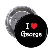 Amo el personalizado del corazón de George persona Pins