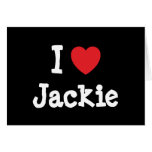 Amo el personalizado del corazón de Jackie persona Felicitaciones