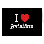 Amo el personalizado del corazón de la aviación pe tarjeta