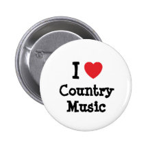 Amo el personalizado del corazón de la música coun pins