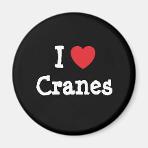 Amo el personalizado del corazón de las grúas pers iman de nevera