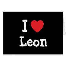 Amo el personalizado del corazón de León personali Felicitacion