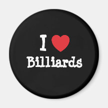 Amo el personalizado del corazón de los billares p imanes  