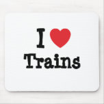 Amo el personalizado del corazón de los trenes per tapete de raton