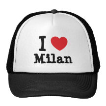Amo el personalizado del corazón de Milano persona Gorros