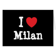 Amo el personalizado del corazón de Milano persona Tarjetas