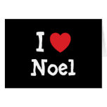 Amo el personalizado del corazón de Noel personali Felicitación
