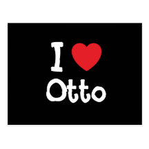 Amo el personalizado del corazón de Otto personali Postal