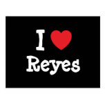 Amo el personalizado del corazón de Reyes personal Postal