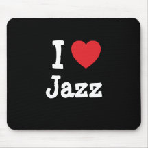 Amo el personalizado del corazón del jazz personal alfombrilla de raton
