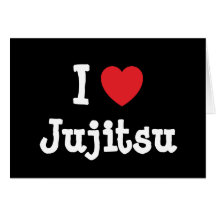 Amo el personalizado del corazón del jiu-jitsu per tarjetas