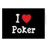 Amo el personalizado del corazón del póker persona tarjeton