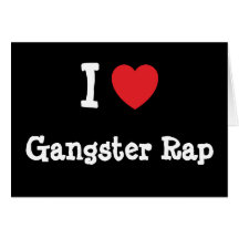 Amo el personalizado del corazón del rap del gángs tarjeta