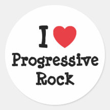 Amo el personalizado del corazón del rock progresi etiquetas  