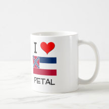 Amo el pétalo Mississippi Taza