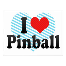 Amo el pinball tarjetas postales
