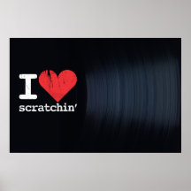 Amo el poster/la impresión del paisaje de Scratchi
