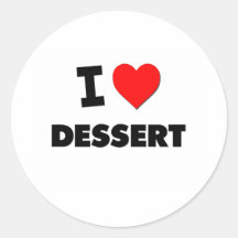 Amo el postre (la comida) pegatinas  