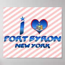 Amo el puerto Byron, Nueva York Poster