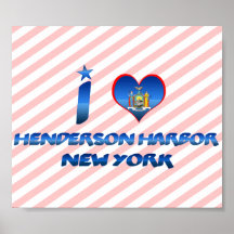 Amo el puerto de Henderson, Nueva York Impresiones