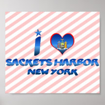 Amo el puerto de Sackets, Nueva York Posters
