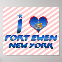Amo el puerto Ewen, Nueva York Posters