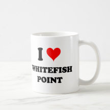 Amo el punto Michigan del pescado blanco Tazas