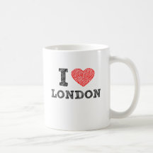 Amo el recuerdo del bosquejo de Londres Taza
