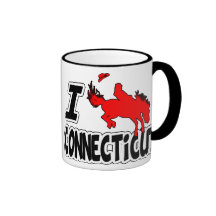 Amo el rodeo Connecticut Tazas De Café