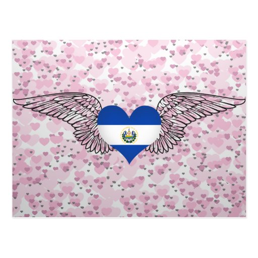 Amo El Salvador - alas Tarjeta Postal