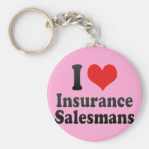 Amo el seguro Salesmans Llaveros Personalizados