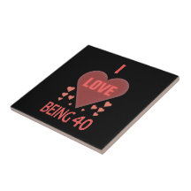 Amo el ser 40 texturicé corazones rosados teja  ceramica
