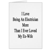 Amo el ser electricista más que amé nunca tarjeta