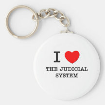 Amo el sistema judicial llaveros personalizados