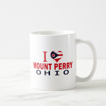 Amo el soporte Perry, Ohio Tazas De Café